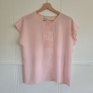 VNTG Simon Chang / Sheer Rose Blouse